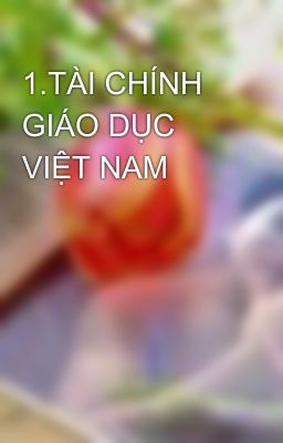 1.TÀI CHÍNH GIÁO DỤC VIỆT NAM