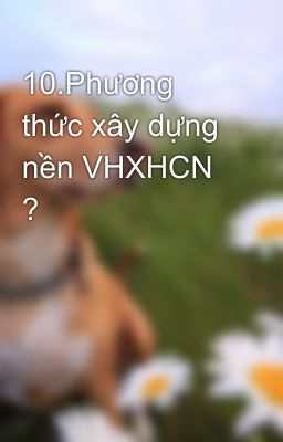 10.Phương thức xây dựng nền VHXHCN ?