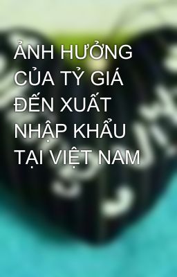 ẢNH HƯỞNG CỦA TỶ GIÁ ĐẾN XUẤT NHẬP KHẨU TẠI VIỆT NAM