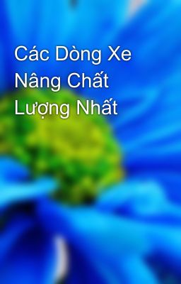 Các Dòng Xe Nâng Chất Lượng Nhất