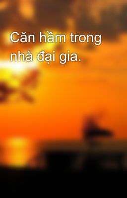 Căn hầm trong nhà đại gia.