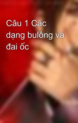 Câu 1 Các dạng bulông và đai ốc