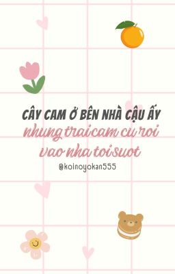 [ Cây cam ở bên nhà cậu ấy, nhưng trái cam cứ suốt ngày rơi vào nhà tôi. ]