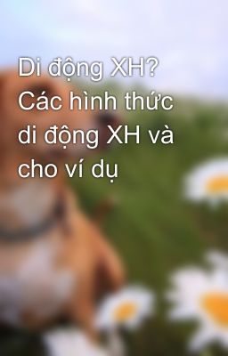 Di động XH? Các hình thức di động XH và cho ví dụ