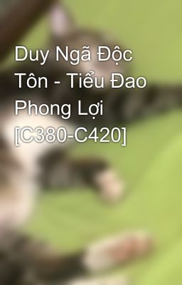 Duy Ngã Độc Tôn - Tiểu Đao Phong Lợi [C380-C420]