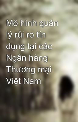 Mô hình quản lý rủi ro tín dụng tại các Ngân hàng Thương mại Việt Nam