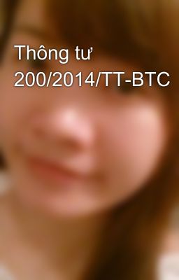 Thông tư 200/2014/TT-BTC