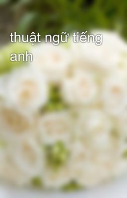 thuật ngữ tiếng anh