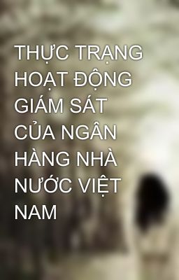 THỰC TRẠNG HOẠT ĐỘNG GIÁM SÁT CỦA NGÂN HÀNG NHÀ NƯỚC VIỆT NAM